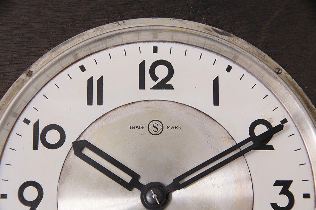 アンティーク時計　精工舎　TRADE(S)MARK　トレードマーク　SEIKO　セイコー　ゼンマイ式　掛け時計(SEIKOSHA、振り子時計、古時計、柱時計)(R-047100)