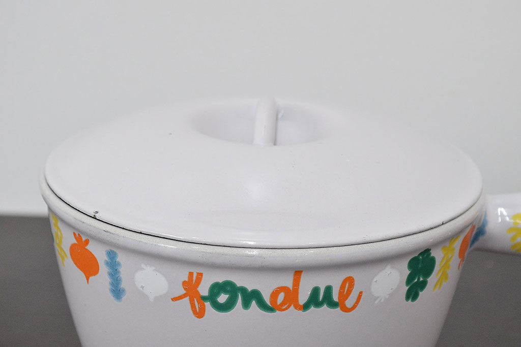 フランス ルクルーゼ ビンテージ フォンデュ鍋(LE CREUSET)(R フランス ルクルーゼ ビンテージ フォンデュ鍋(LE CREUSET)(R