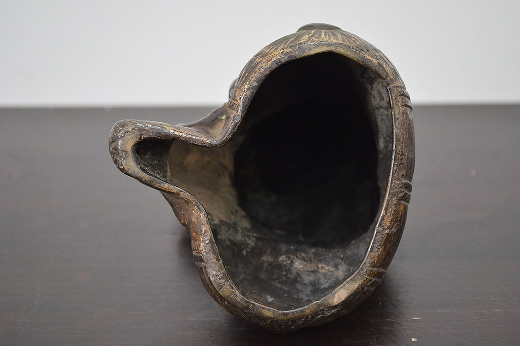 古い　真鍮製　大黒様置物(ブロンズ、鍍金?、置き物)(R-047182)