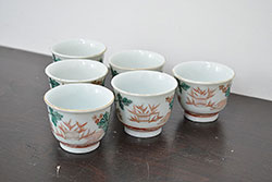 幕末〜明治　古伊万里　色絵　金彩　染付　鶴　約23cm　7.5寸　繊細に描かれた絵柄にこだわりを感じる蓋物(大平、深鉢、深皿、和食器、七寸五分)(R-073101)