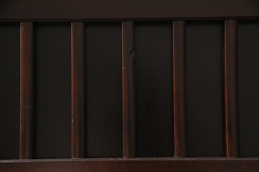 中古　赤みがかった木肌が上品な民芸家具の戸棚(茶棚、水屋箪笥、松本民芸家具)(R-047238)
