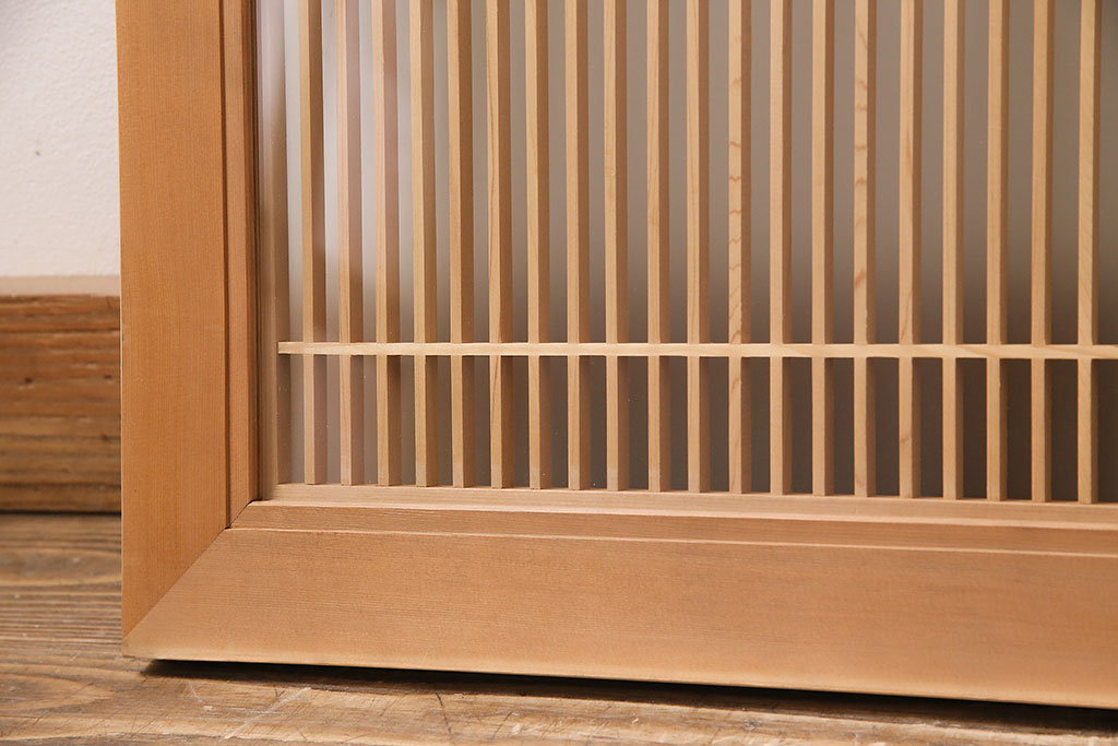 昭和レトロ　上質な和の空間づくりが叶う、3種類の組子入りの欄間(明り取り、建具)(R-047261)