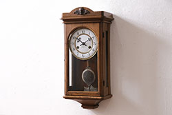 アンティーク時計　大正昭和初期　セイコー(精工舎、SEIKOSHA)　ホーロー文字盤掛時計(掛け時計、古時計、柱時計)(R-047278)