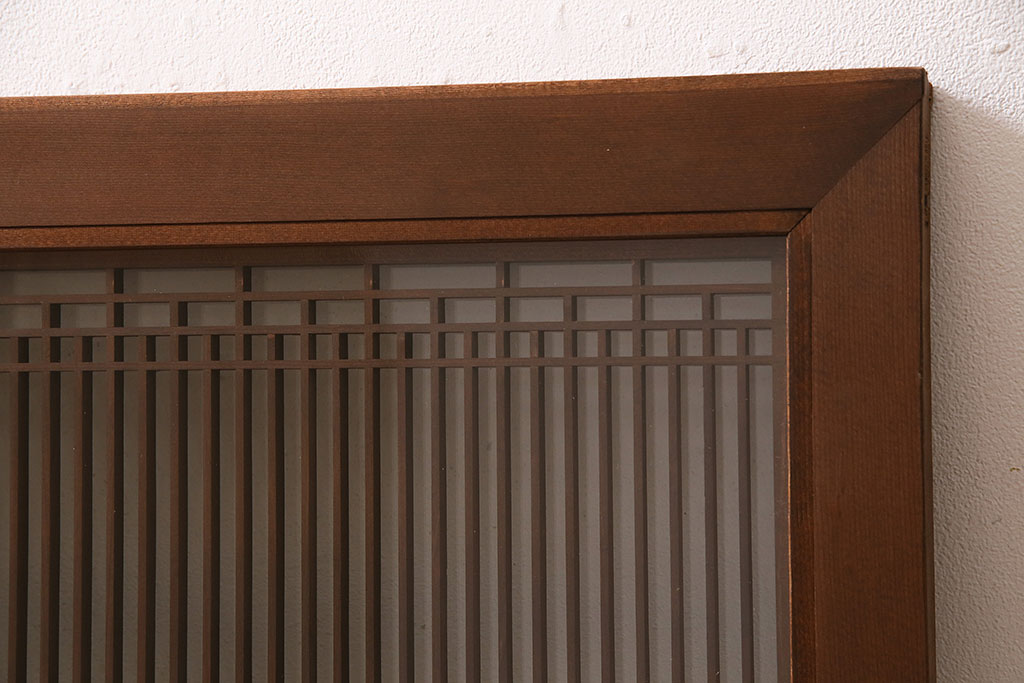 アンティーク建具　シンプルでモダンな意匠の筬欄間(オサランマ、明り取り、建具)(R-047280)