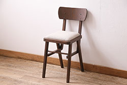 アンティーク家具　イギリスアンティーク　ペイント　優美なフォルムが魅力のベントウッドチェア(ダイニングチェア、椅子)(R-045770)