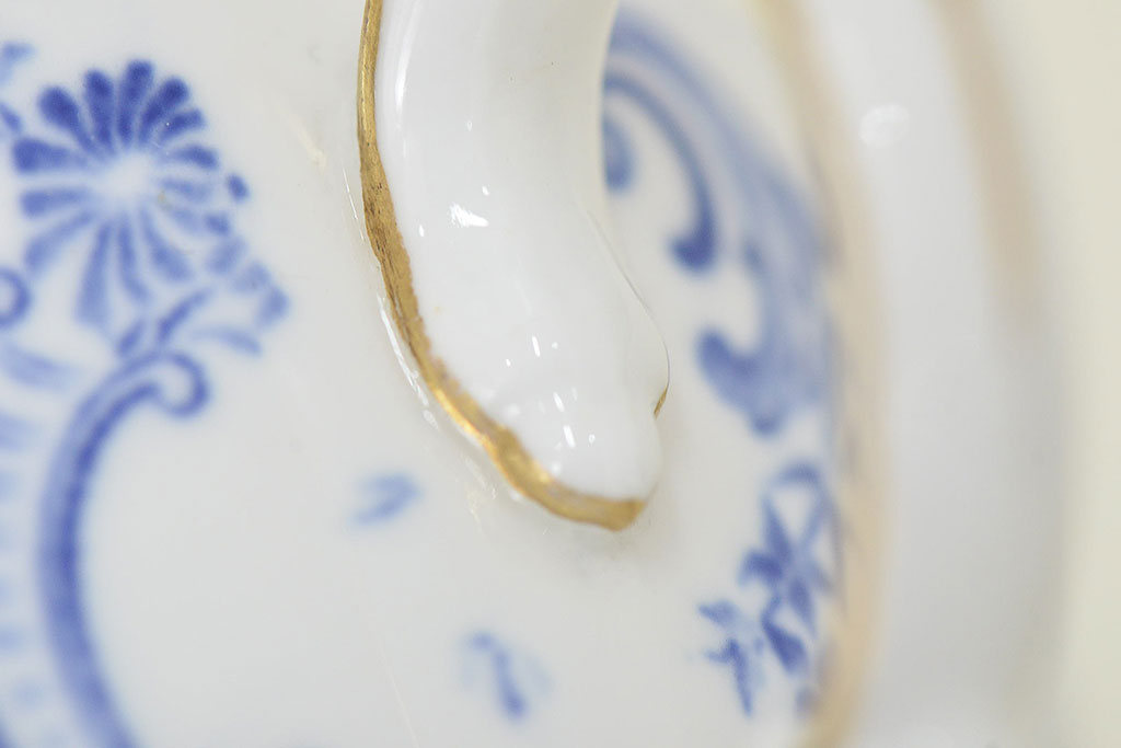 イギリス　1898年　ロイヤルクラウンダービー　印判花籠図　モカカップ&ソーサー(ROYAL CROWN DERBY、洋食器)(R-047442)