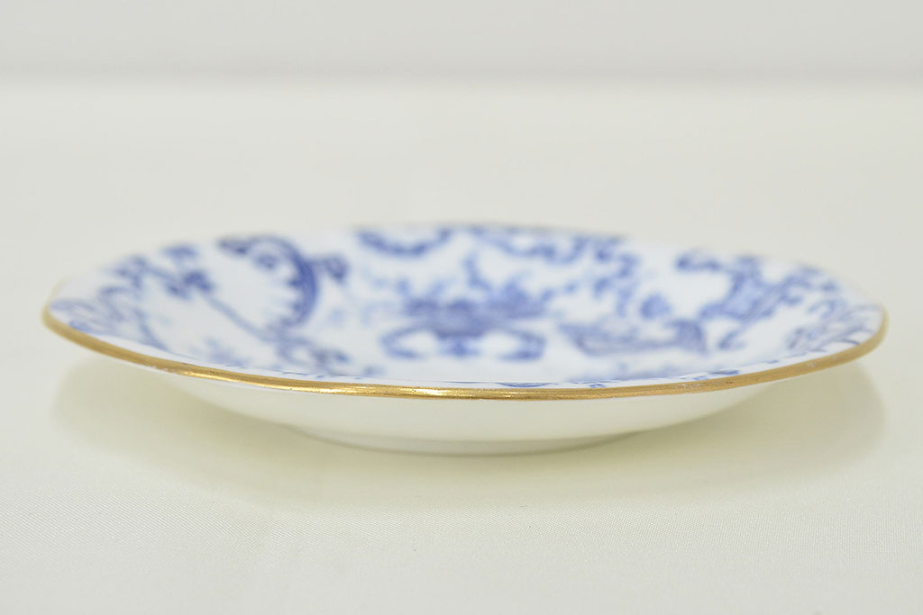 イギリス　1898年　ロイヤルクラウンダービー　印判花籠図　モカカップ&ソーサー(ROYAL CROWN DERBY、洋食器)(R-047442)