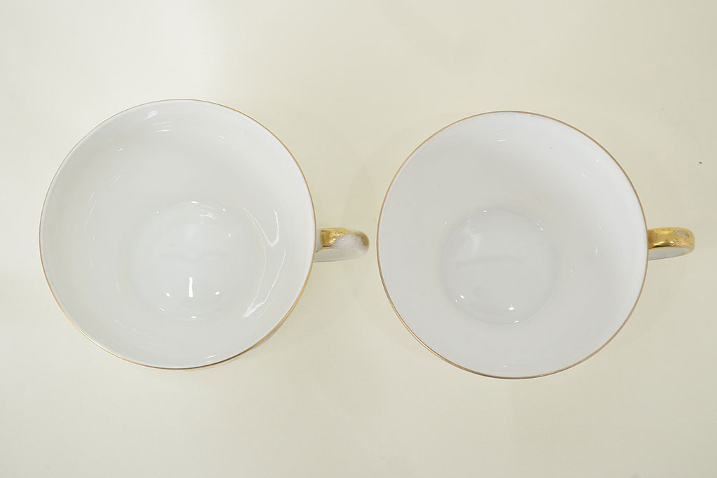 オールドノリタケ　カップ&ソーサー2客　KPM皿　大・小各2枚(洋食器、Noritake)(R-047444)