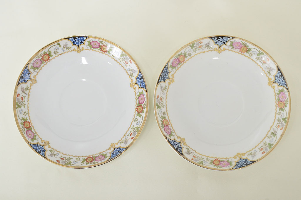 オールドノリタケ　カップ&ソーサー2客　KPM皿　大・小各2枚(洋食器、Noritake)(R-047444)