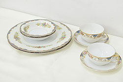 オールドノリタケ　カップ&ソーサー2客　KPM皿　大・小各2枚(洋食器、Noritake)(R-047444)