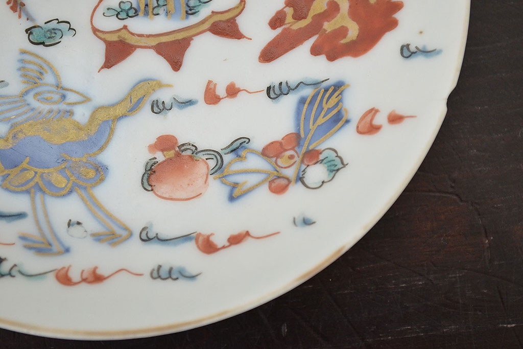 江戸期　伊万里焼　色絵　小皿3枚(和食器)(R-047454)