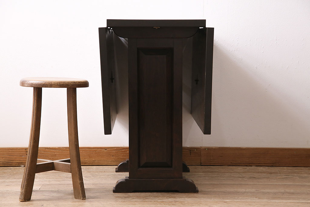 中古　ビンテージ　松本民芸家具　♯11型　上品なデザインのバタフライテーブル(エクステンションテーブル、机)(R-047468)