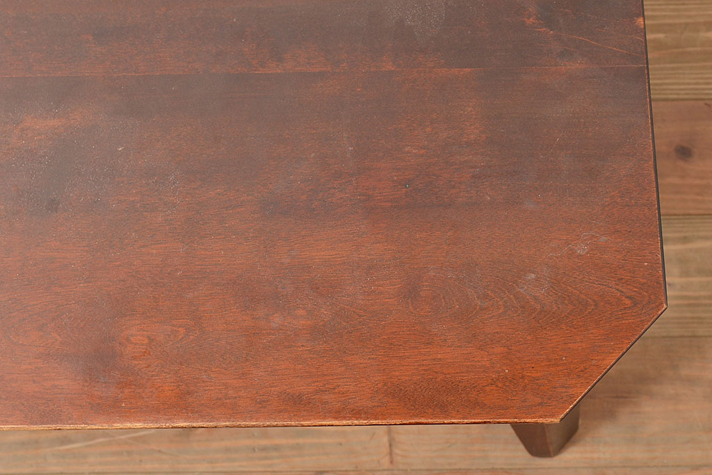 中古　松本民芸家具　斜めになった脚のデザインが印象的な67型座卓I(ローテーブル)(R-047547)