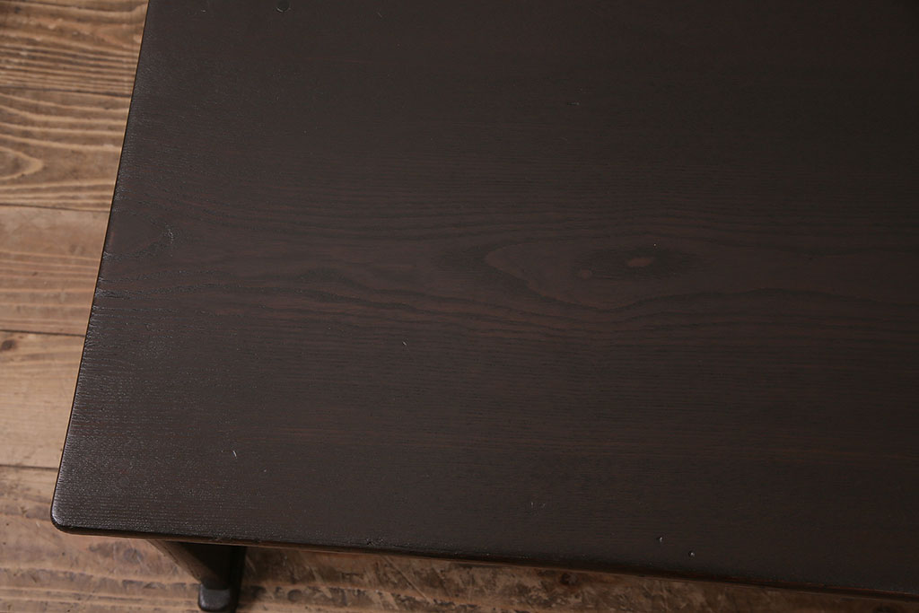 和製アンティーク　昭和初期　栗材　長い歳月を経て味わいを増した文机(座卓、ローテーブル、センターテーブル)(R-047627)