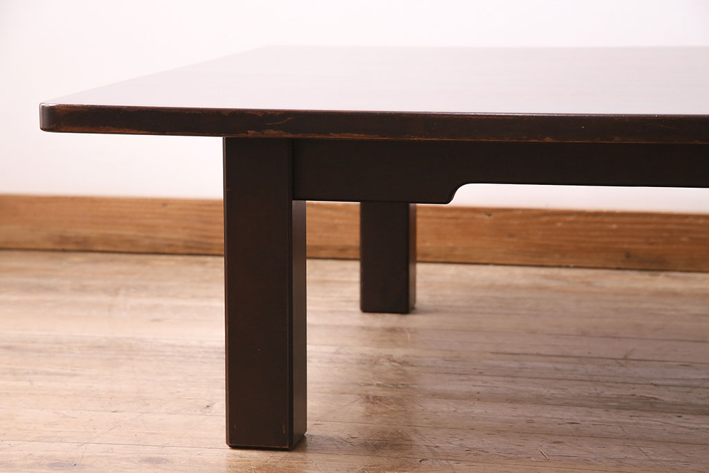 中古　北海道民芸家具　HM4052　シンプルで美しい、和モダンスタイルにぴったりの座卓(ローテーブル、センターテーブル、幅1200)(R-047637)