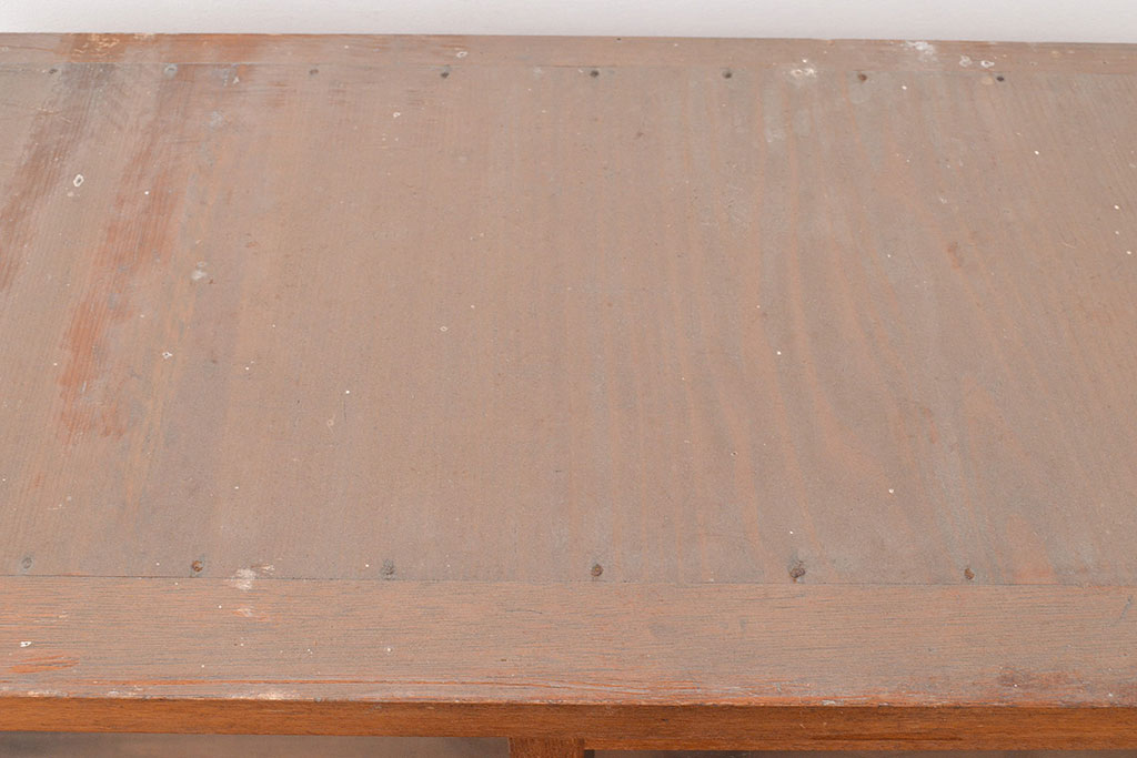 和製アンティーク　ラワン材　昭和レトロ　使い込まれた質感が懐かしさ漂うシンプルな本箱(キャビネット、収納棚)(R-047669)