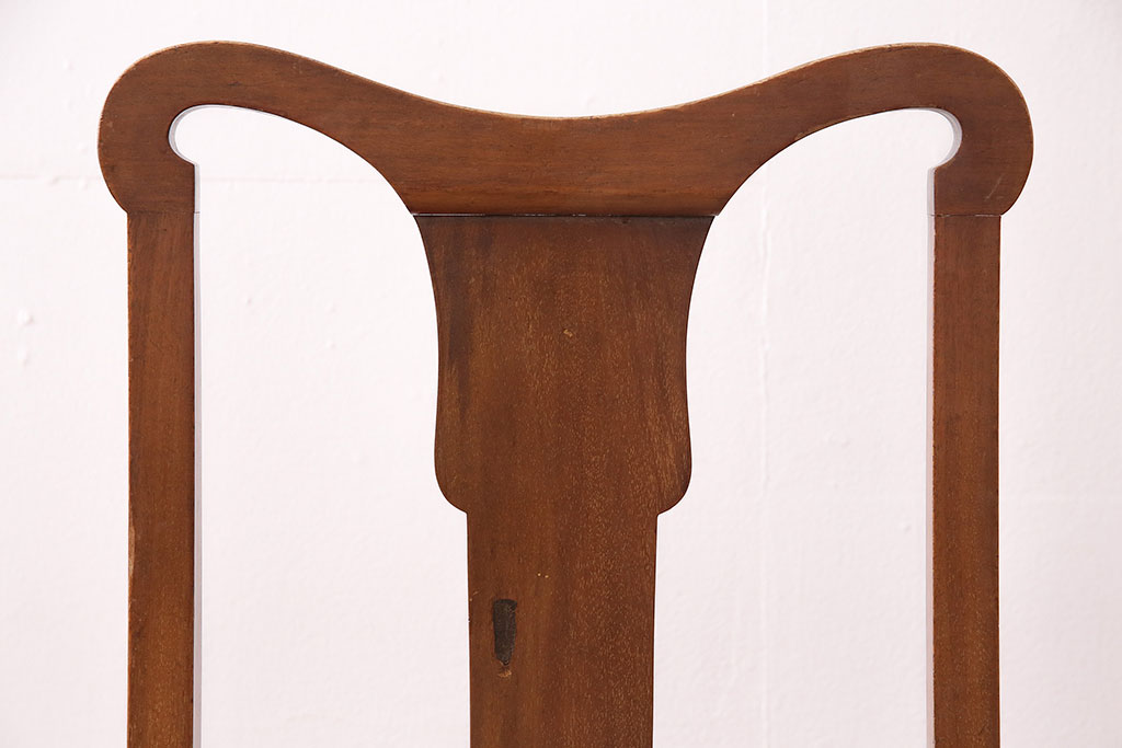 イギリスアンティーク　猫脚がエレガントさを引き立てる、ウォールナット材製のチェア4脚セット(ダイニングチェア、椅子)(R-047832)