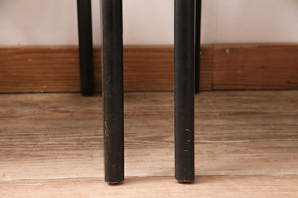 イギリスヴィンテージ　ツートーンのフレームが個性的なチェア4脚セット(ダイニングチェア、椅子、ビンテージ)(R-047844)