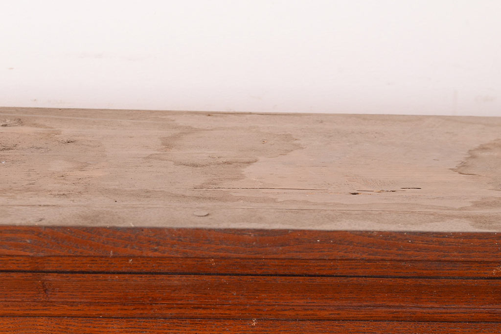 和製アンティーク　大正昭和初期　前面タモ材　ノスタルジックな雰囲気漂う上手物の戸棚(収納棚、飾り棚、キャビネット、サイドボード)(R-047864)