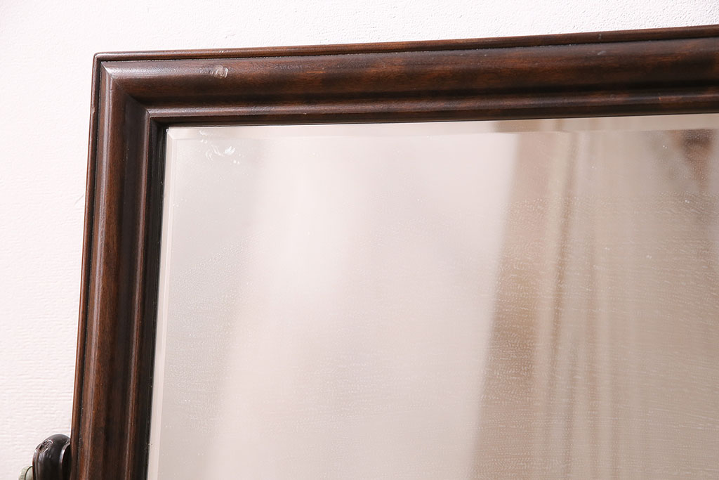 中古　松本民芸家具　シックな佇まいが魅力的なA型置き鏡(ミラー)(定価約14万3千円)(R-047882)