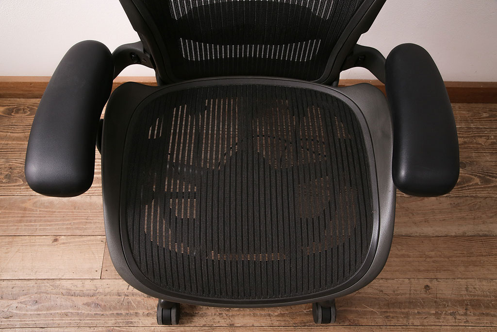 中古　Hermanmiller(ハーマンミラー社)　Bサイズ　ランバーサポート　アーロンチェア(オフィスチェア、椅子、イス)(R-047977)