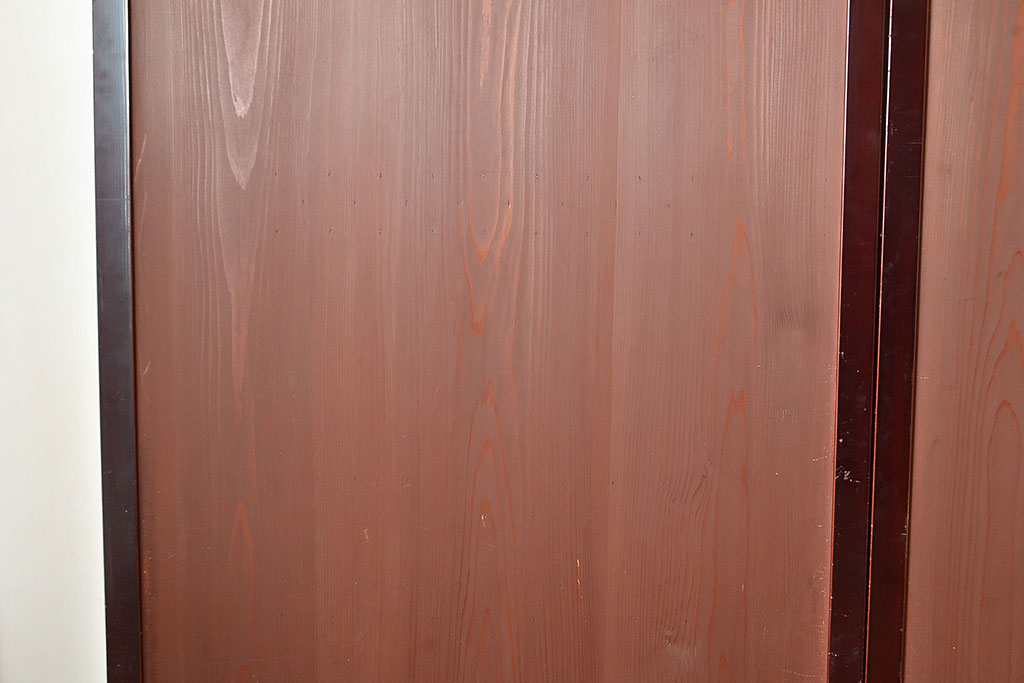 アンティーク建具　上手物　装飾が施された帯が目を引く上品な帯戸4枚セット(板戸、引き戸、建具)(R-048036)