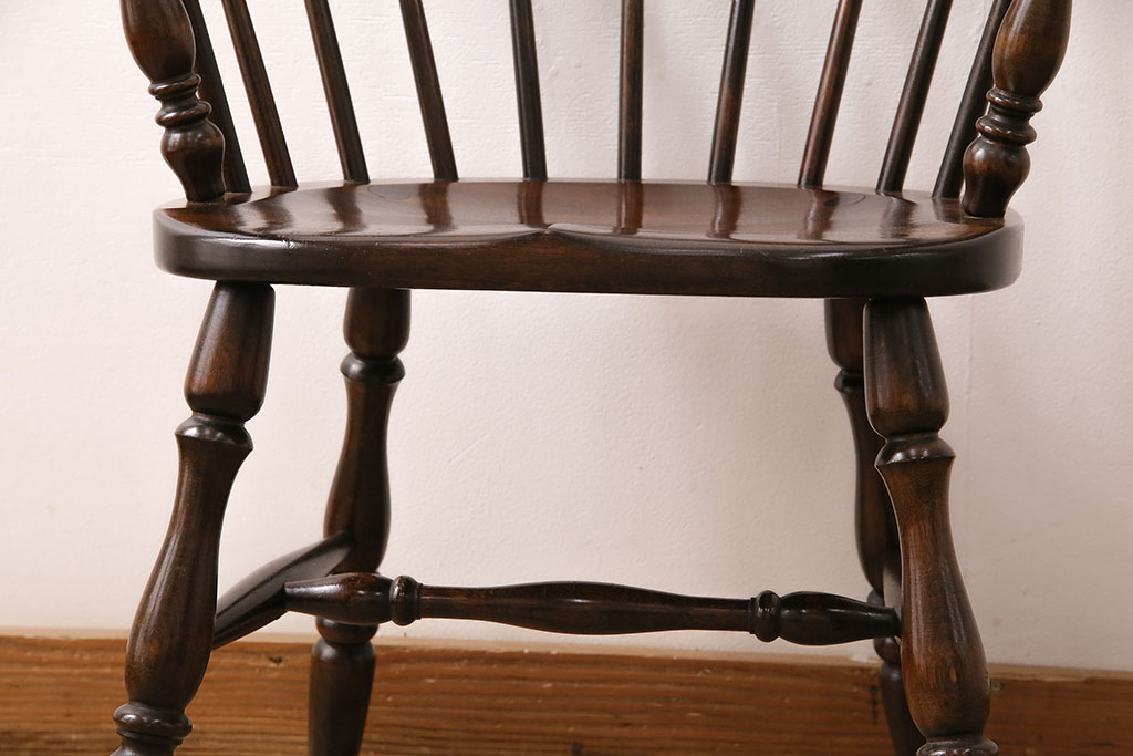 中古　松本民芸家具　座り心地の良さが魅力の#91型キャプテンチェア(アームチェア、椅子)(R-048087)