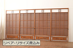 昭和初期　ナチュラルテイストに取り入れられるシンプルなガラス戸1枚(引戸、建具)(1)