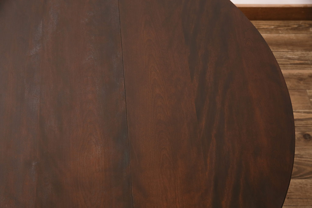 中古　松本民芸家具　クラシカルな脚が目を引く、B.R型ゲートレッグ卓I(定価約42万円)(ゲートレッグテーブル、バタフライテーブル、ダイニングテーブル)(R-048155)