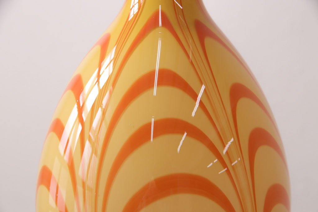 昭和レトロ マーブル模様のガラスがお洒落な天井照明(かきあげ電傘、ペンダントライト、吊り下げ照明)(R-048161) ラフジュ工房