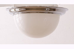 ヴィンテージ照明　昭和レトロ　半球型のフォルムがレトロで可愛らしい大振りの天井照明(シーリングライト、ビンテージ)(R-048164)