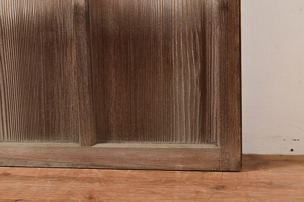 アンティーク建具　大正ロマンな雰囲気漂うガラス戸3枚セット(引き戸、玄関戸、建具)(R-048181)