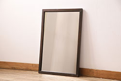 和製アンティーク　シンプルなデザインが様々な空間に取り入れやすい栗材製のミラー(鏡)(R-048192)