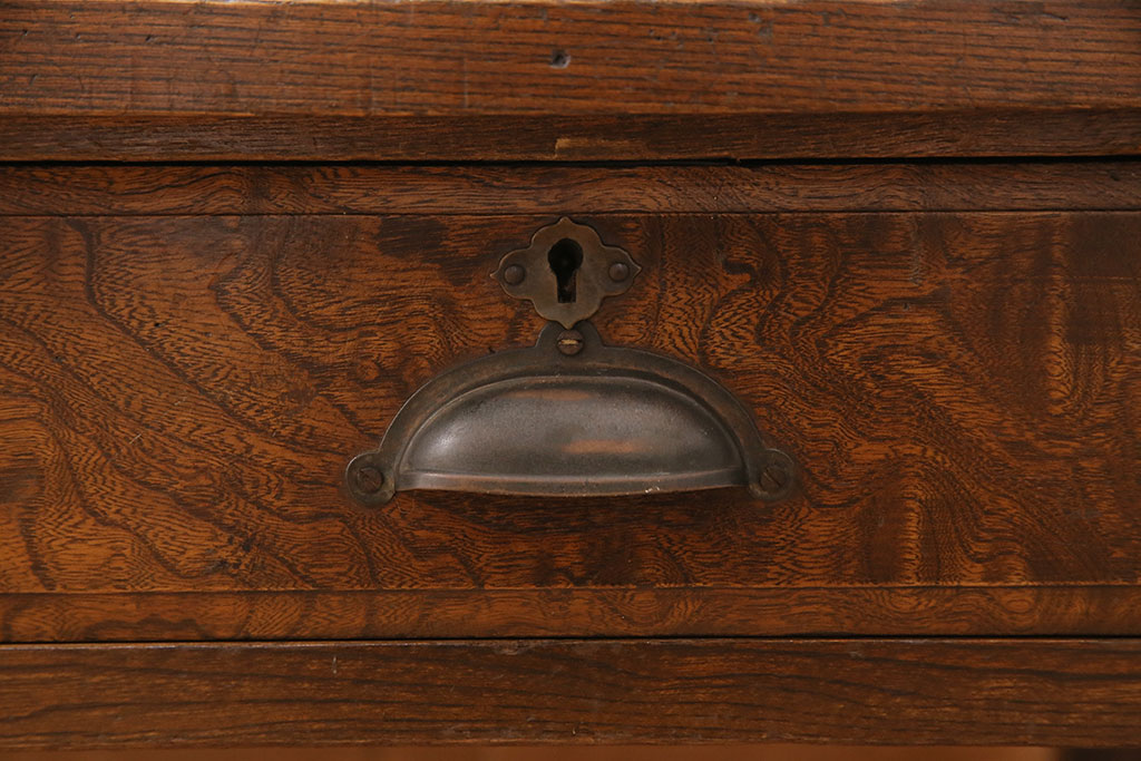 和製アンティーク　透かし彫りが可愛らしい文机(座卓、ローテーブル、センターテーブル)(R-048211)