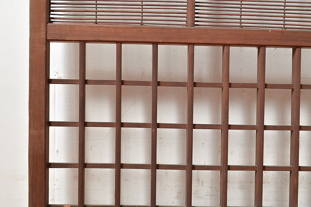 100%品質 和製アンティーク 涼し気な空間作りにおすすめの御簾戸3枚セット 建具