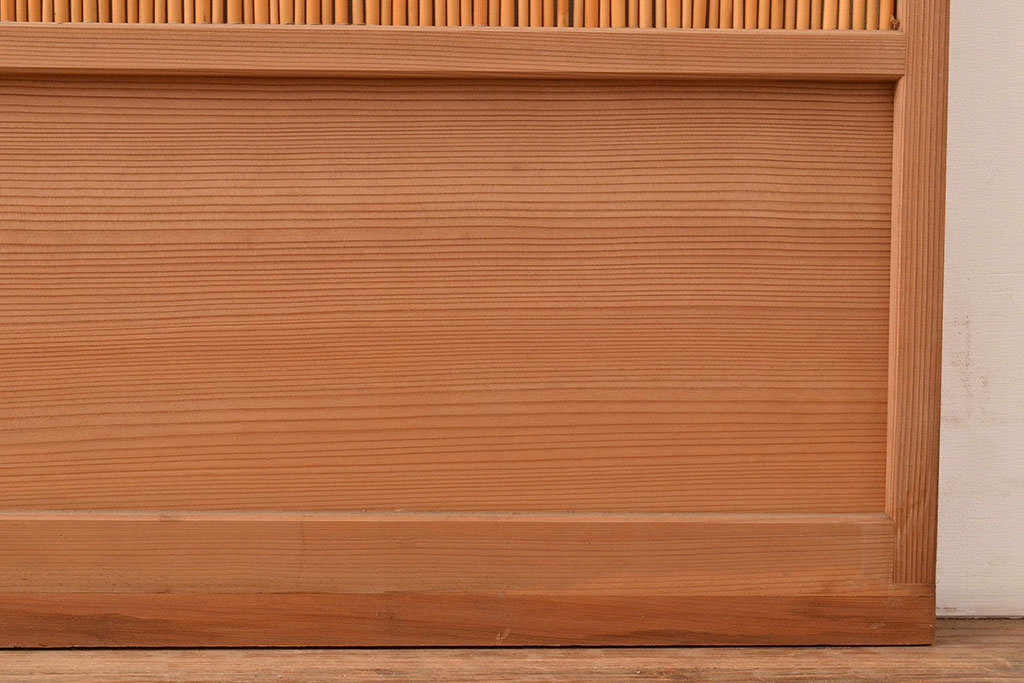 和製アンティーク　夏の暑さを快適にしてくれる、品のある佇まいの簀戸2枚セット(簾戸、簀戸、葭戸、夏障子、すど、葦戸)(R-048228)