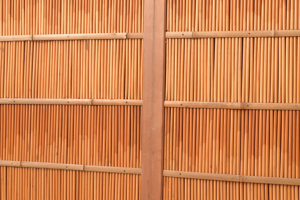 アンティーク建具　和の趣たっぷりの簀戸4枚セット(簾戸、葭戸、夏障子、すど、葦戸)(R-048235)