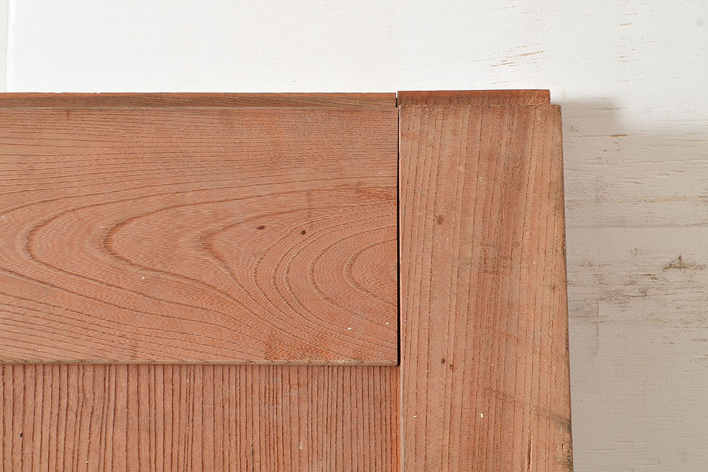 アンティーク建具　ケヤキ材の一枚板を使用した贅沢なつくりの蔵戸(引き戸、玄関戸)(R-048262)