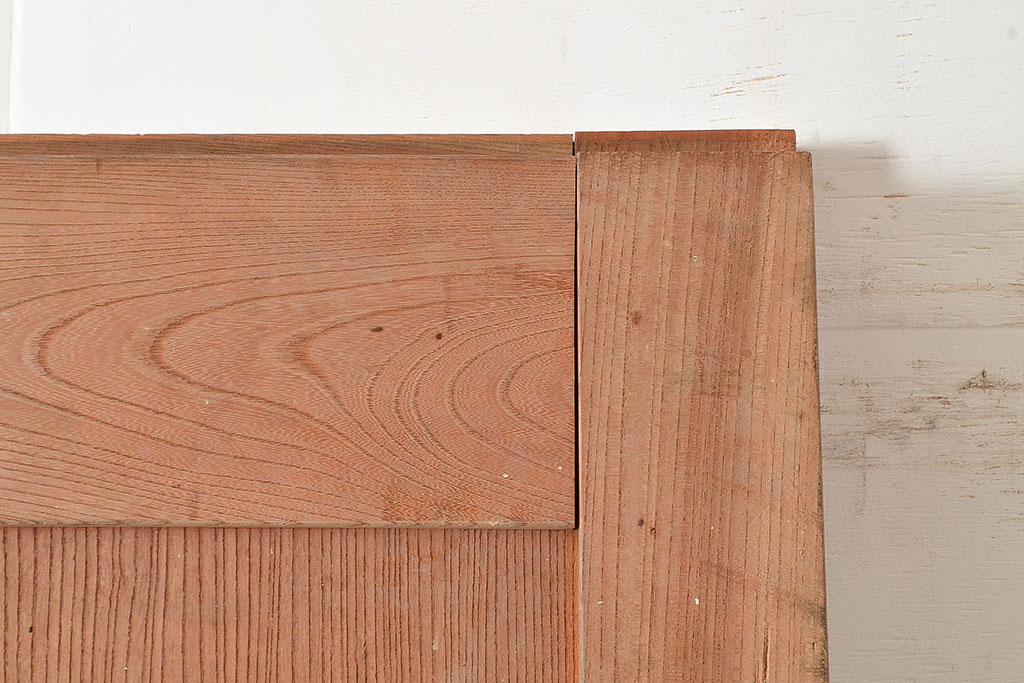 アンティーク建具　ケヤキ材の一枚板を使用した贅沢なつくりの蔵戸(引き戸、玄関戸)(R-048262)
