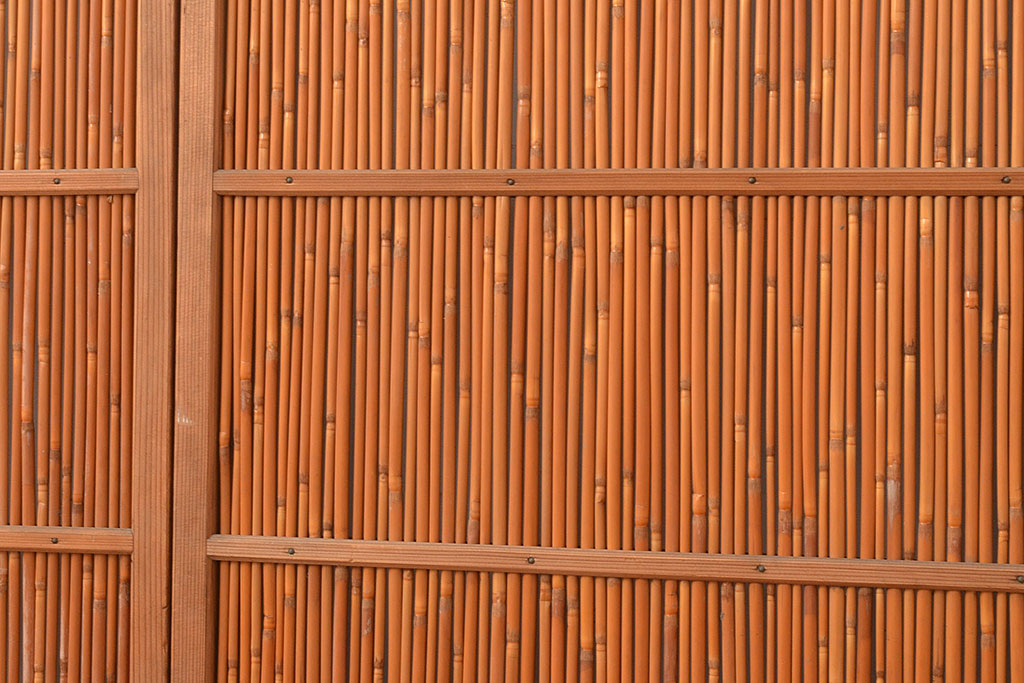 アンティーク建具　鮎の絵柄が風情を高める簀戸4枚セット(簾戸、葭戸、夏障子、夏戸、すど、葦戸)(R-048318)