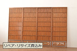 中古　大きなロートアイアンガーデンフェンス(2)(洋風フェンス、ヨーロッパ風フェンス、門扉、鉄柵)