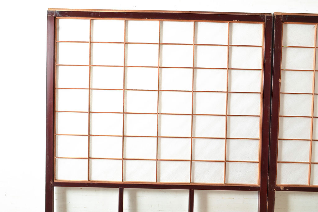 【送料無料/新品】 アンティーク建具 落ち着きのある和空間 枠漆塗り 腰板ケヤキ材 建具