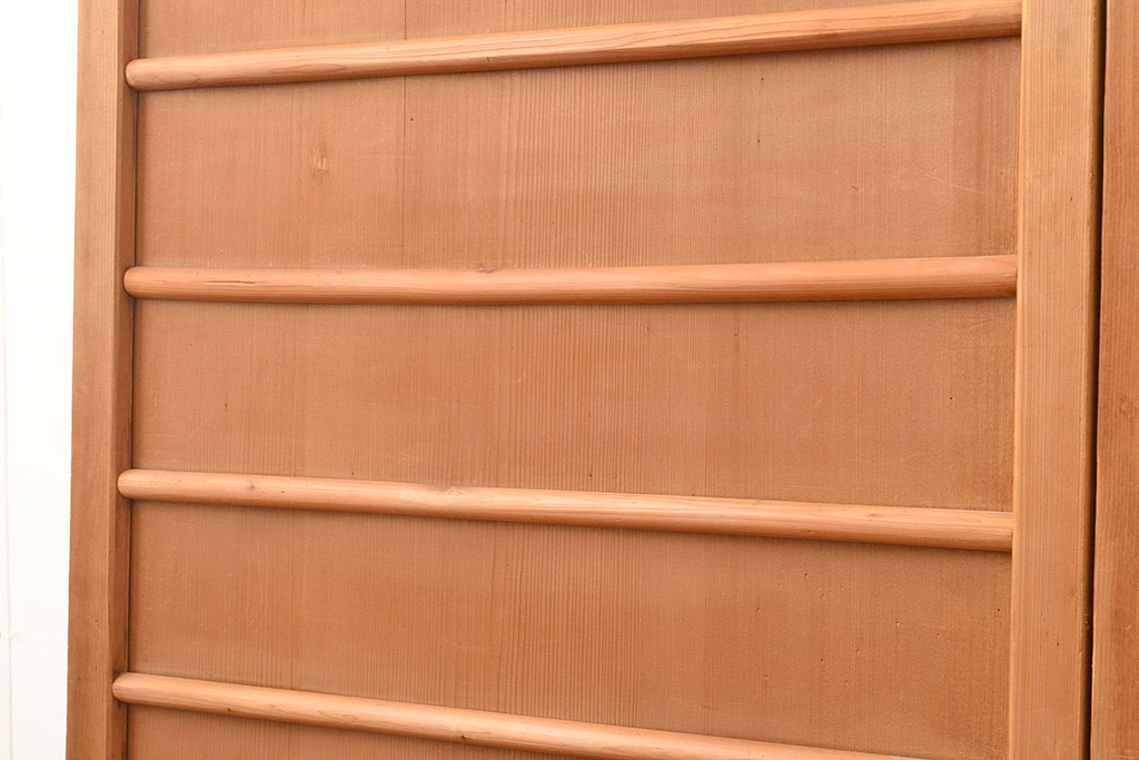 和製アンティーク　温かみのある木の風合いを存分に味わえる舞良戸4枚セット(板戸、帯戸、引き戸、建具)(R-048361)