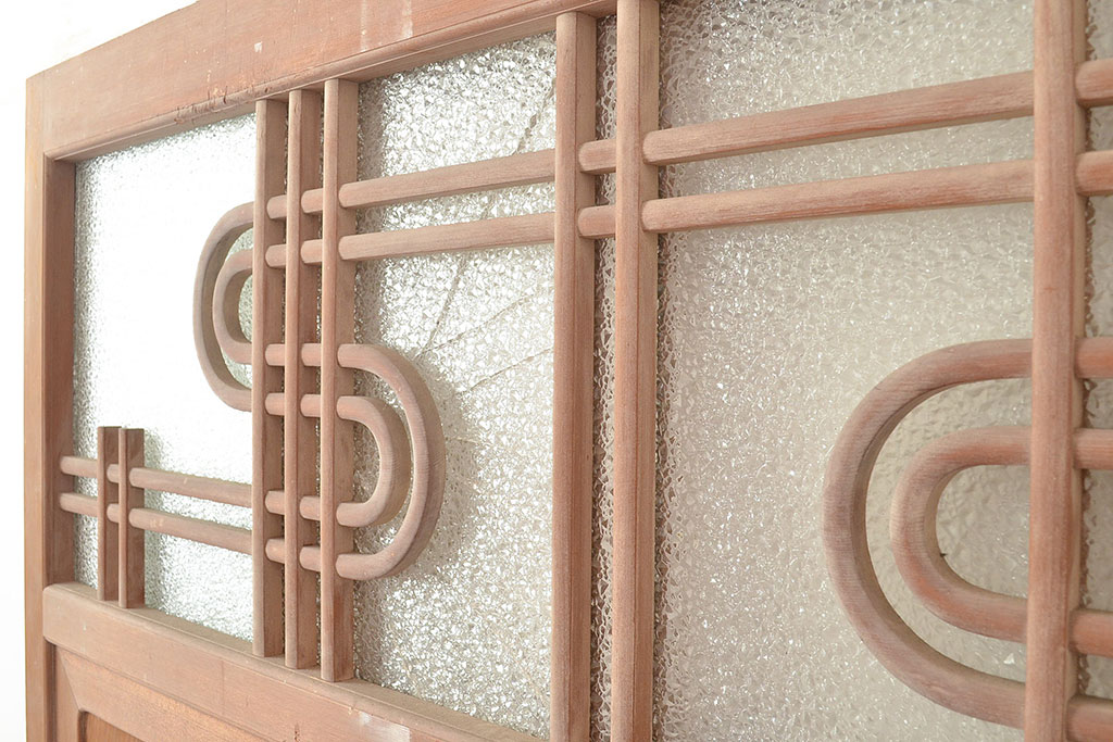 アンティーク建具 昭和中期 高級品!秋田杉一枚板と曲げ木の