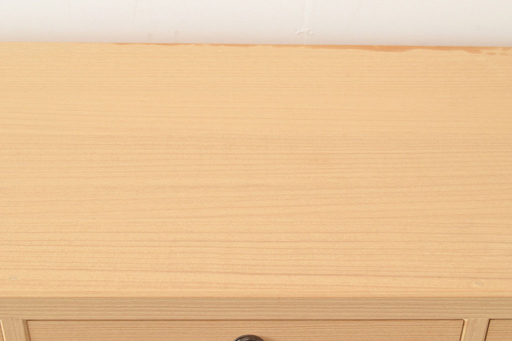 中古　伝統工芸品　伝統工芸士・横山松雄作　明るい木肌が温もりを感じさせる加茂総桐箪笥(総桐たんす、引き出し、チェスト、衣装タンス)(R-048411)