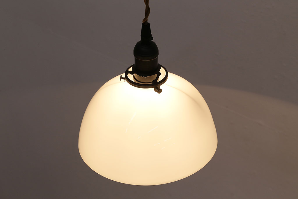 アンティーク照明　昭和初期　レトロな空間におすすめのペンダントライト(天井照明、吊り下げ照明)(R-048460)