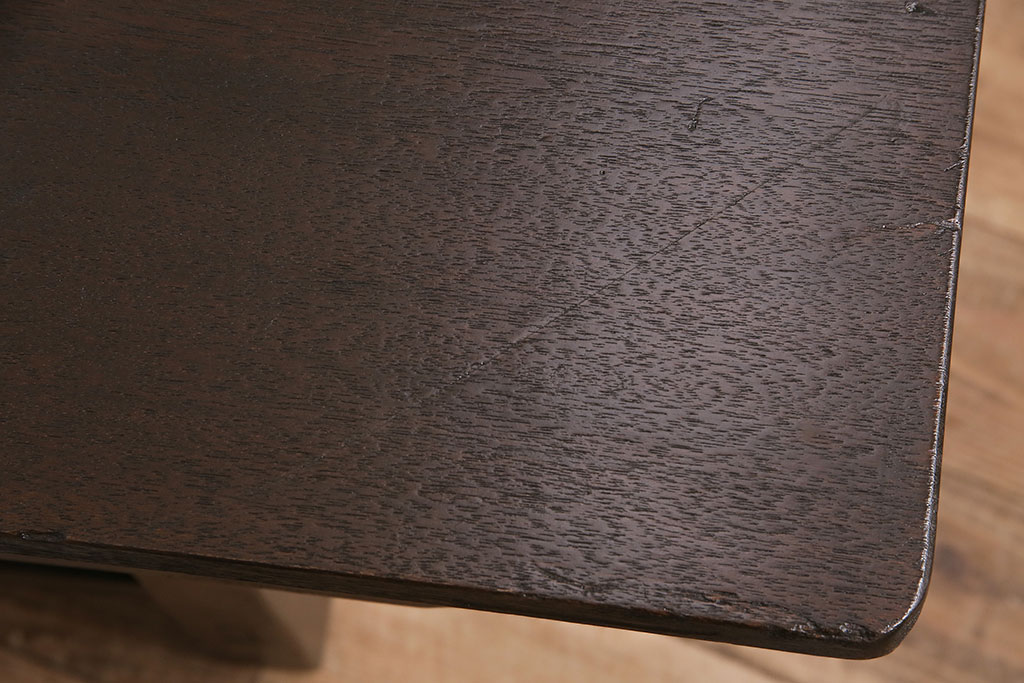 アンティーク家具　落ち着いた色味が味わい深い木製の作業台(ベンチ、テーブル)(R-048486)