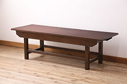 中古　モリシゲ(MORISHIGE/森繁)　直線的なフォルムがモダンな雰囲気を高める座卓(センターテーブル、ローテーブル)(R-054810)