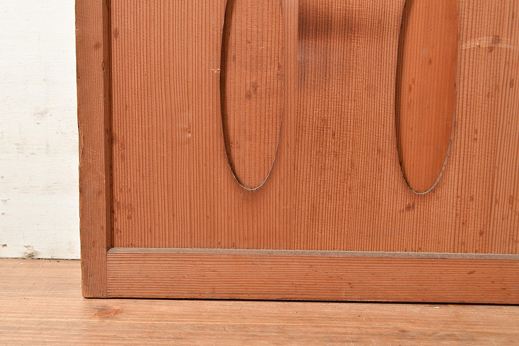 アンティーク建具　様々な採光と通風を感じることができる御簾戸2枚セット(建具、簾戸、簀戸、葭戸、夏障子、すど、葦戸)(R-048561)