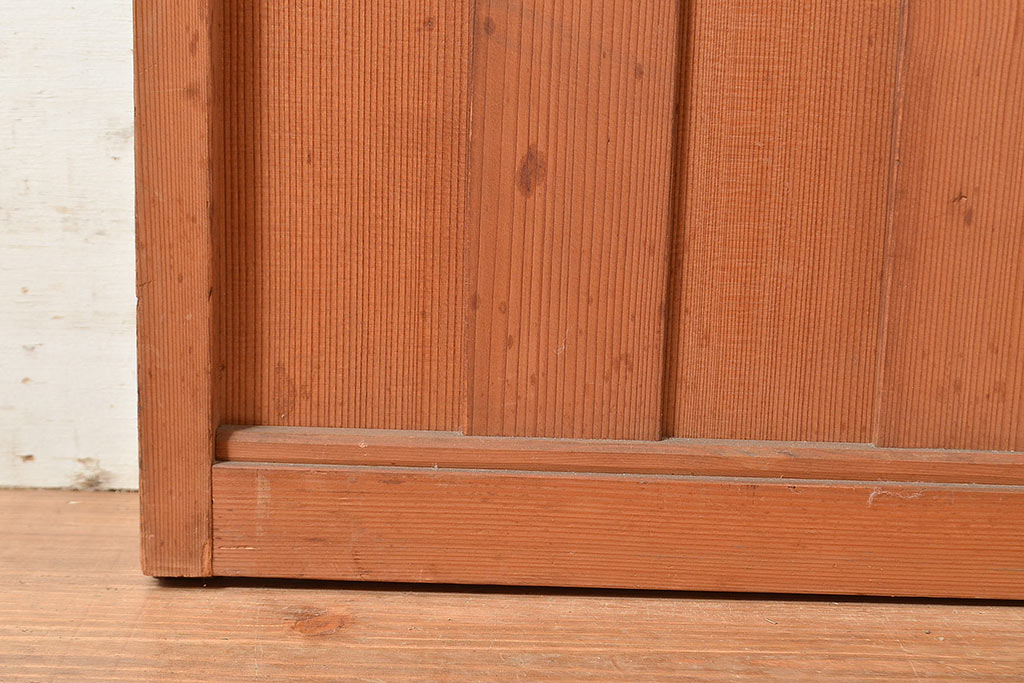 アンティーク建具　様々な採光と通風を感じることができる御簾戸2枚セット(建具、簾戸、簀戸、葭戸、夏障子、すど、葦戸)(R-048561)